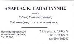 ΕΙΔΙΚΟΣ ΓΑΣΤΡΕΝΤΕΡΟΛΟΓΟΣ ΗΠΑΤΟΛΟΓΟΣ ΝΕΑ ΜΟΥΔΑΝΙΑ ΧΑΛΚΙΔΙΚΗ ΠΑΠΑΓΙΑΝΝΗΣ ΑΝΔΡΕΑΣ